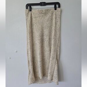 Rachel Zoe Cream and Black Speckled Pencil Skirt